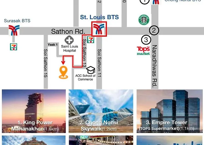 Sathon 15 Close To Bts Skytrain St Louis & Surasak *